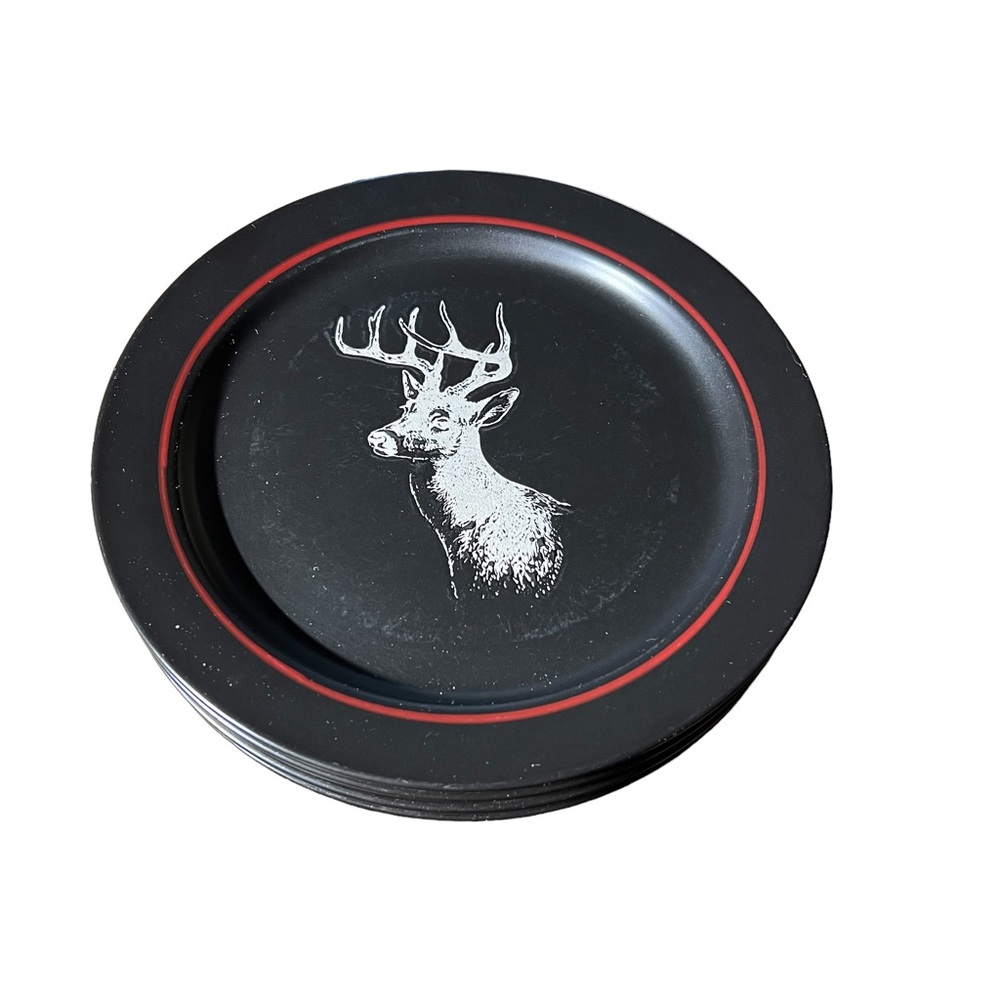 Cabelas Majestic, Silhouette Elk/Deer Plates set of 4